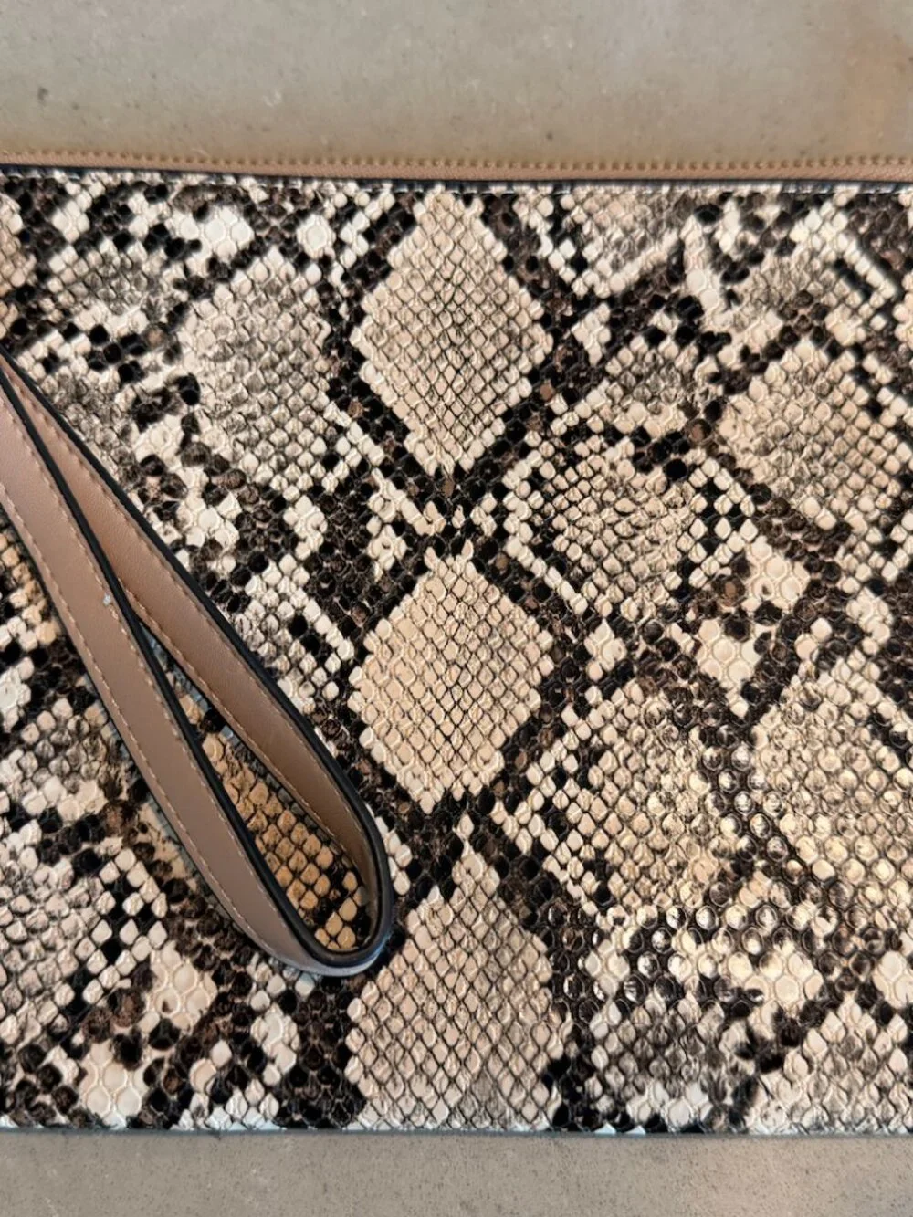 a new day snake print wristlet